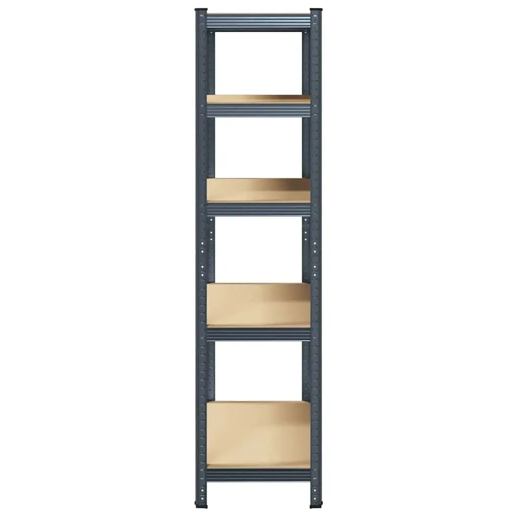5-Layer Heavy-Duty Industrial Storage Shelf for Residential and Commercial Use Anthracite Steel Engineered Wood