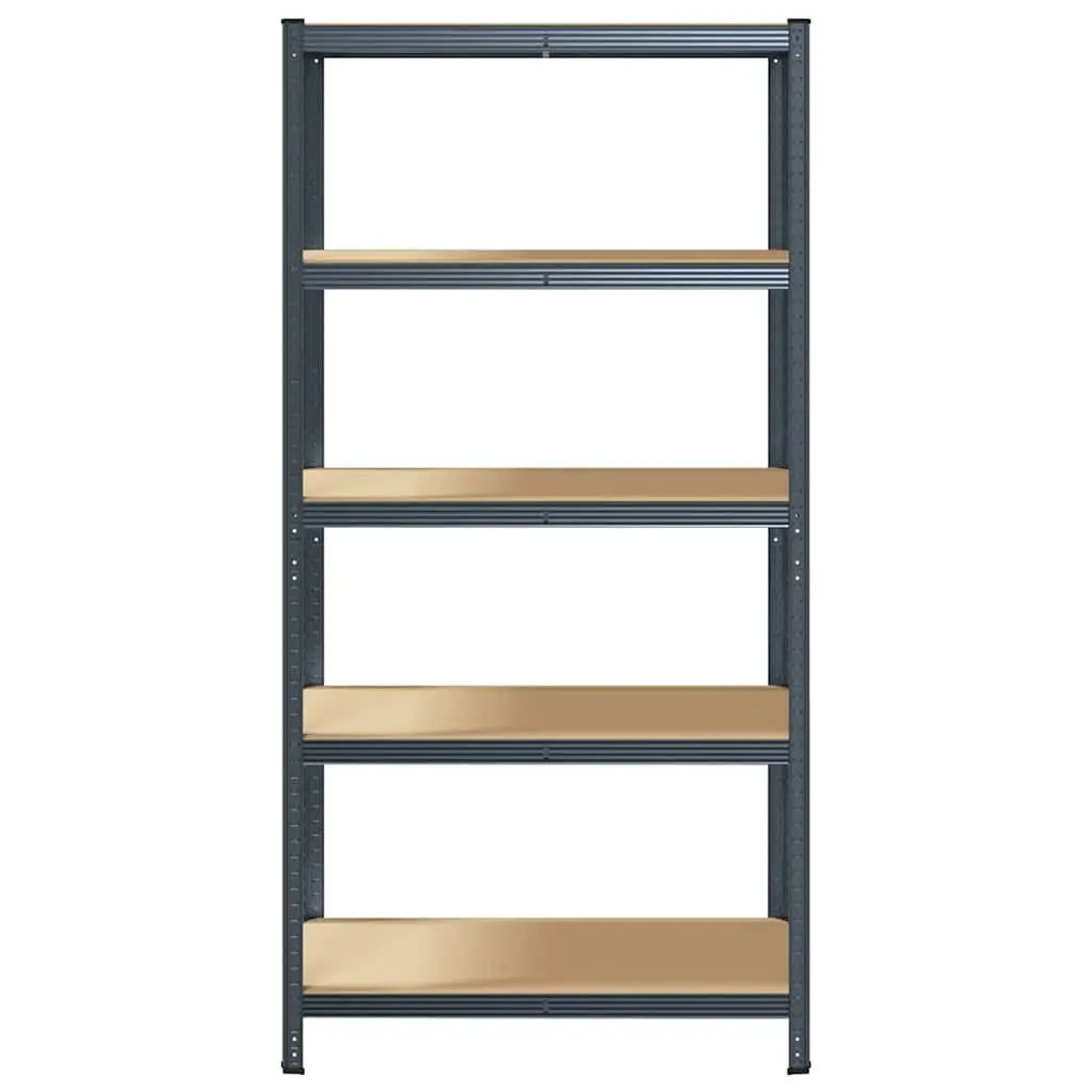 5-Layer Industrial Storage Shelf Anthracite Steel Engineered Wood Garage