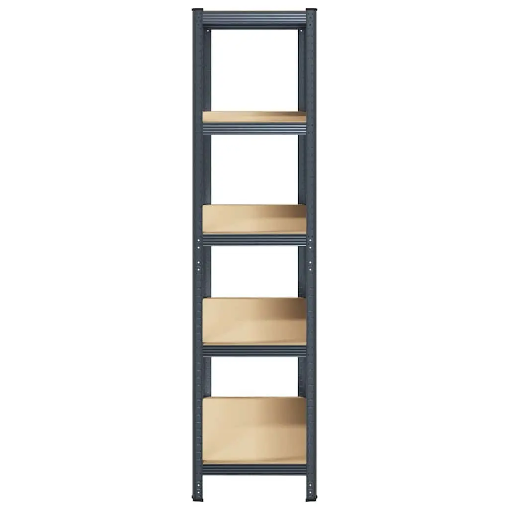 5-Layer Industrial Storage Shelf Anthracite Steel Engineered Wood Garage