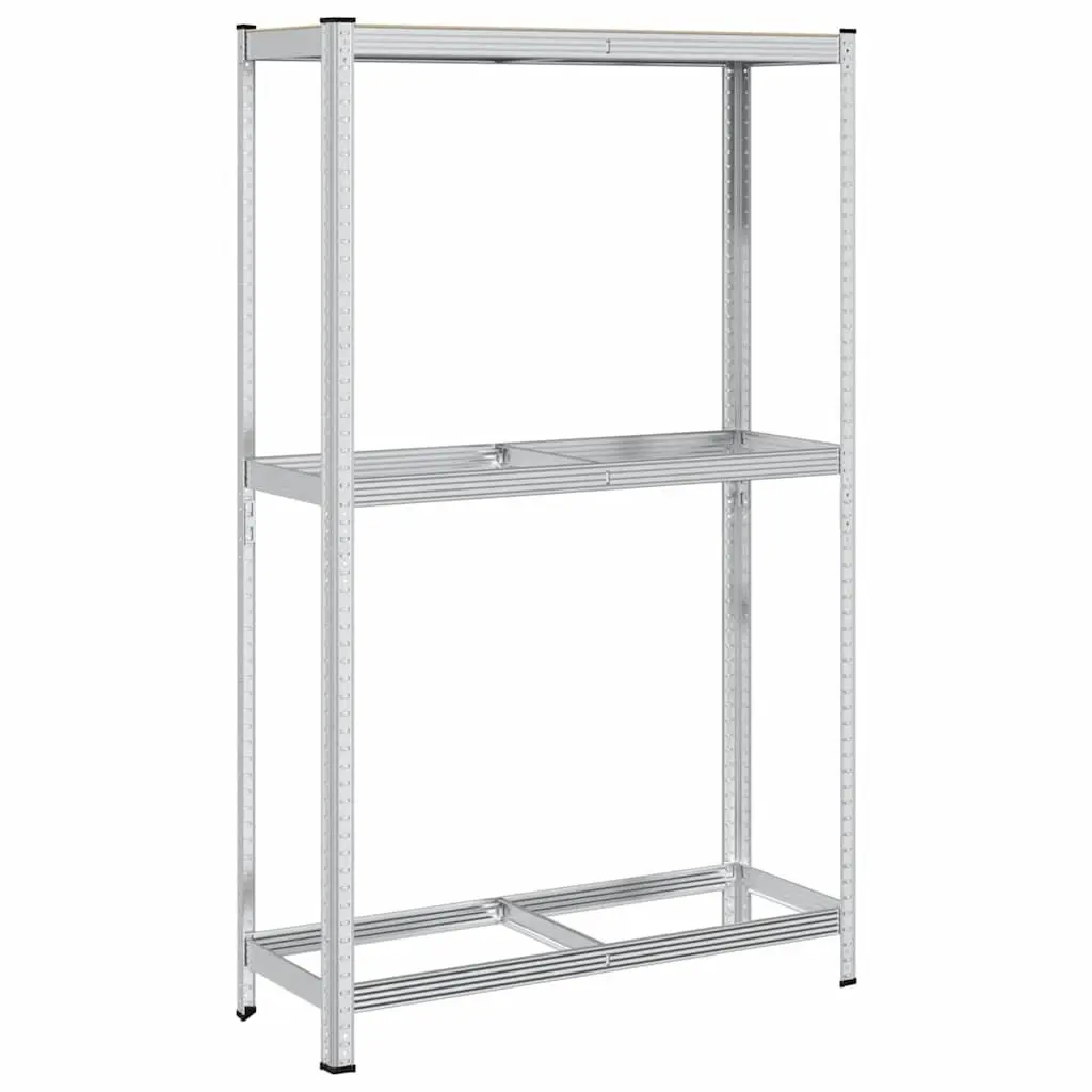 2-Layer Tyre Shelf Storage Rack Garage Workshop Silver Steel 110cm W x 40cm D x 180cm H