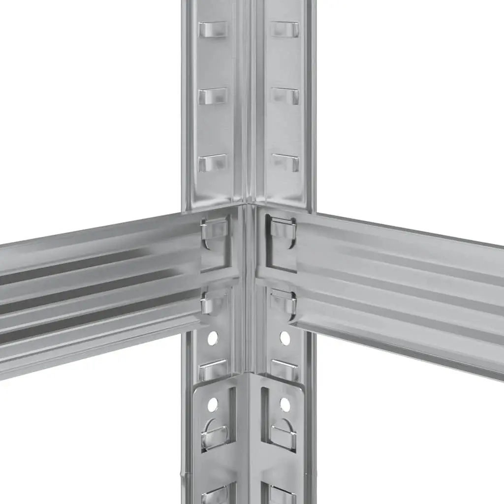 2-Layer Tyre Shelf Storage Rack Garage Workshop Silver Steel 110cm W x 40cm D x 180cm H