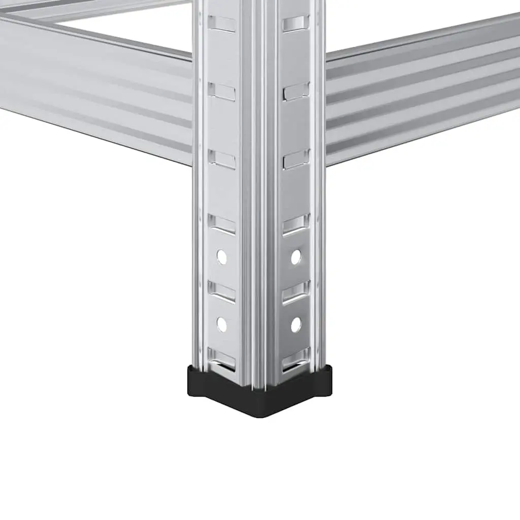 2-Layer Tyre Shelf Storage Rack Garage Workshop Silver Steel 110cm W x 40cm D x 180cm H