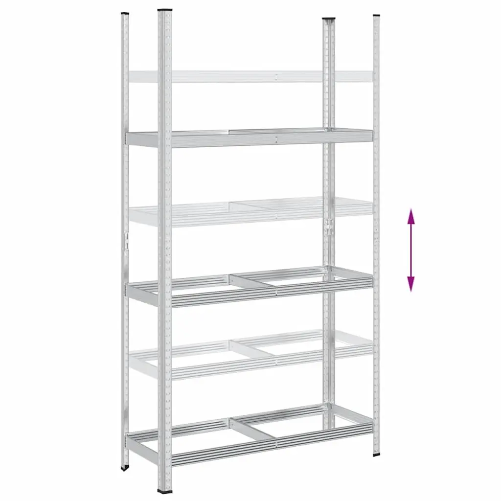 3-Layer Tyre Shelf Silver 110x40x200cm Steel Garage Storage Industrial Shelving