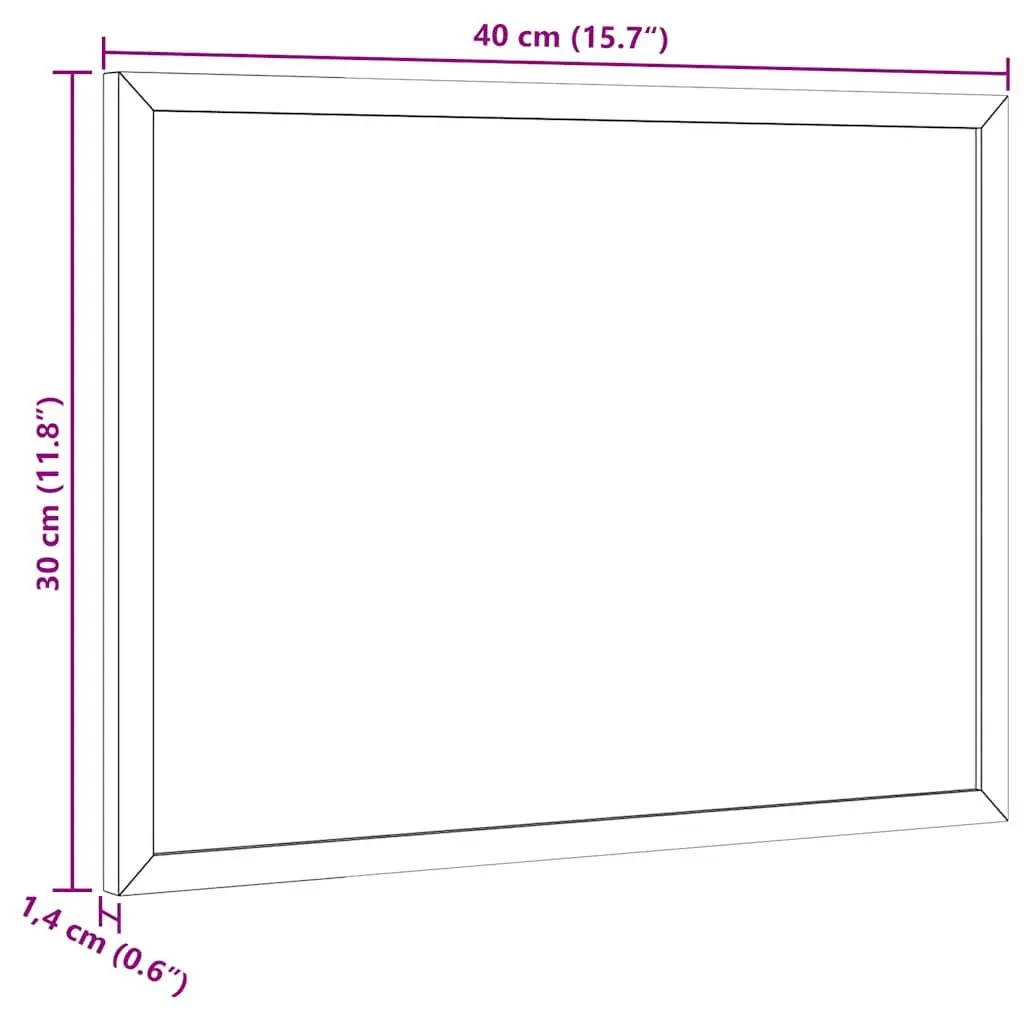 Magnetic Whiteboard with Pine Frame 40x30cm