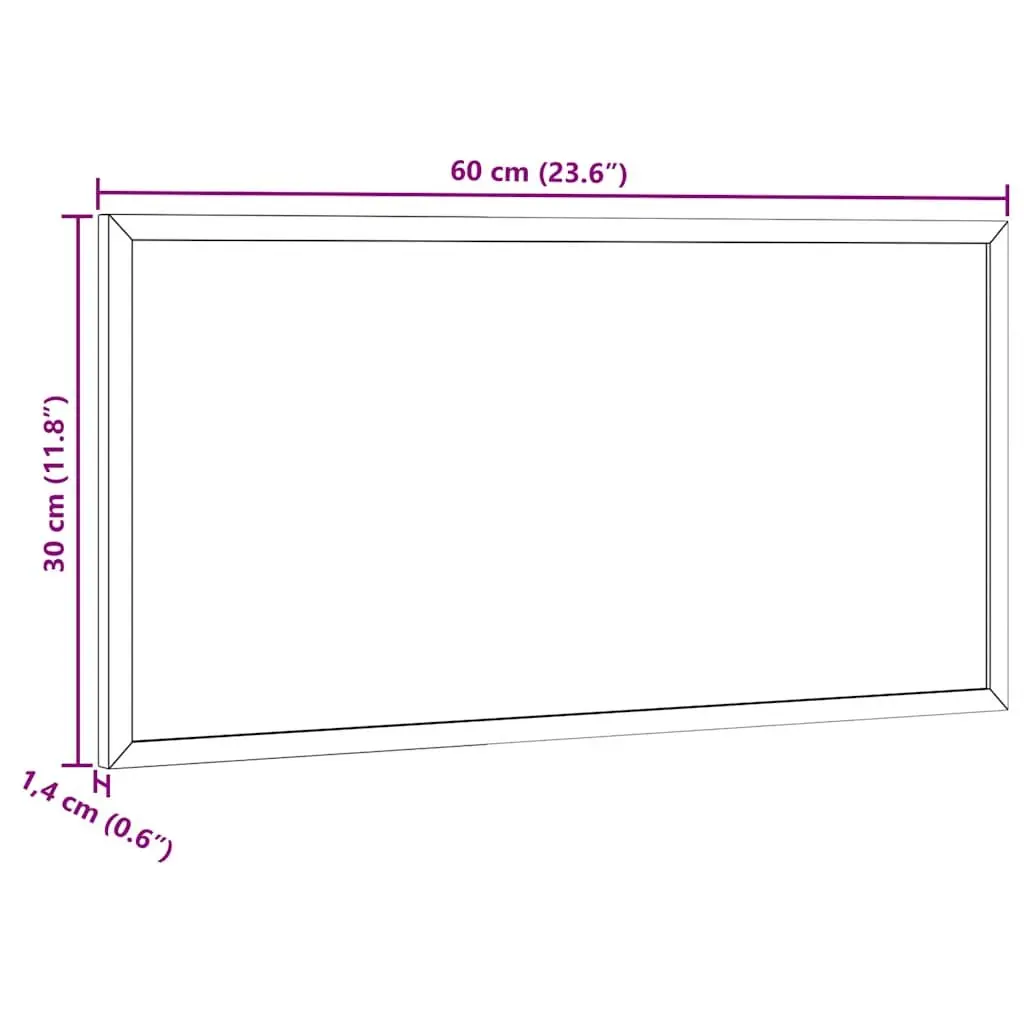 Magnetic Whiteboard Dry Erase Board Pine Wood Frame 60x30cm Office Home Display