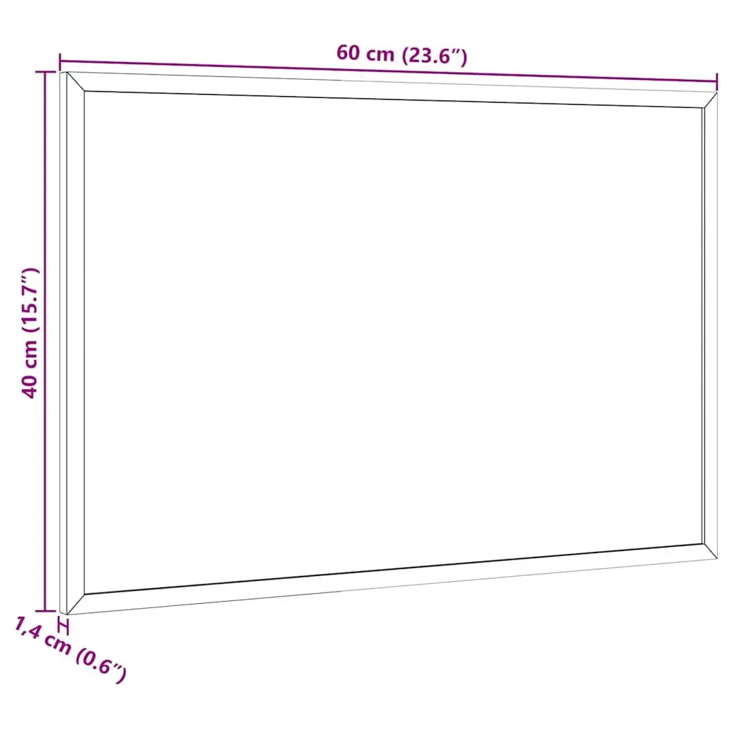 Magnetic Whiteboard Dry Erase Board with Solid Pine Wood Frame 60x40cm Display