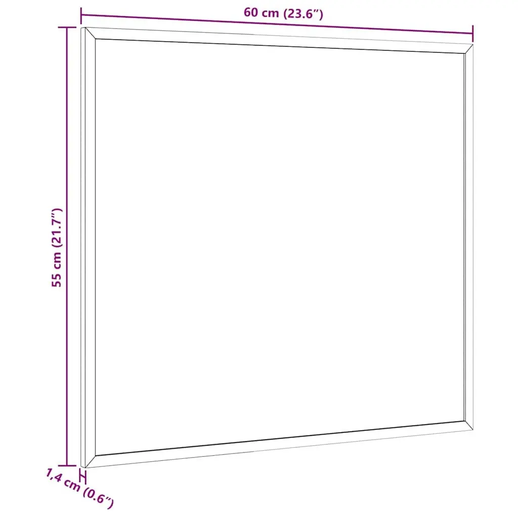 Magnetic Whiteboard for Home Office 60x55 cm Dry Erase Board with Solid Pine Wood Frame