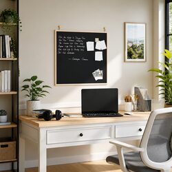 Chalkboard Bulletin Board Dimensions 60x55 cm with Pine Frame