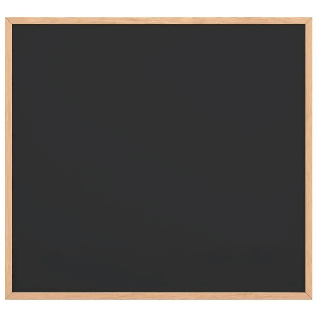 Chalkboard Bulletin Board with Pine Wood Frame 60x55 cm Memo Display Blackboard