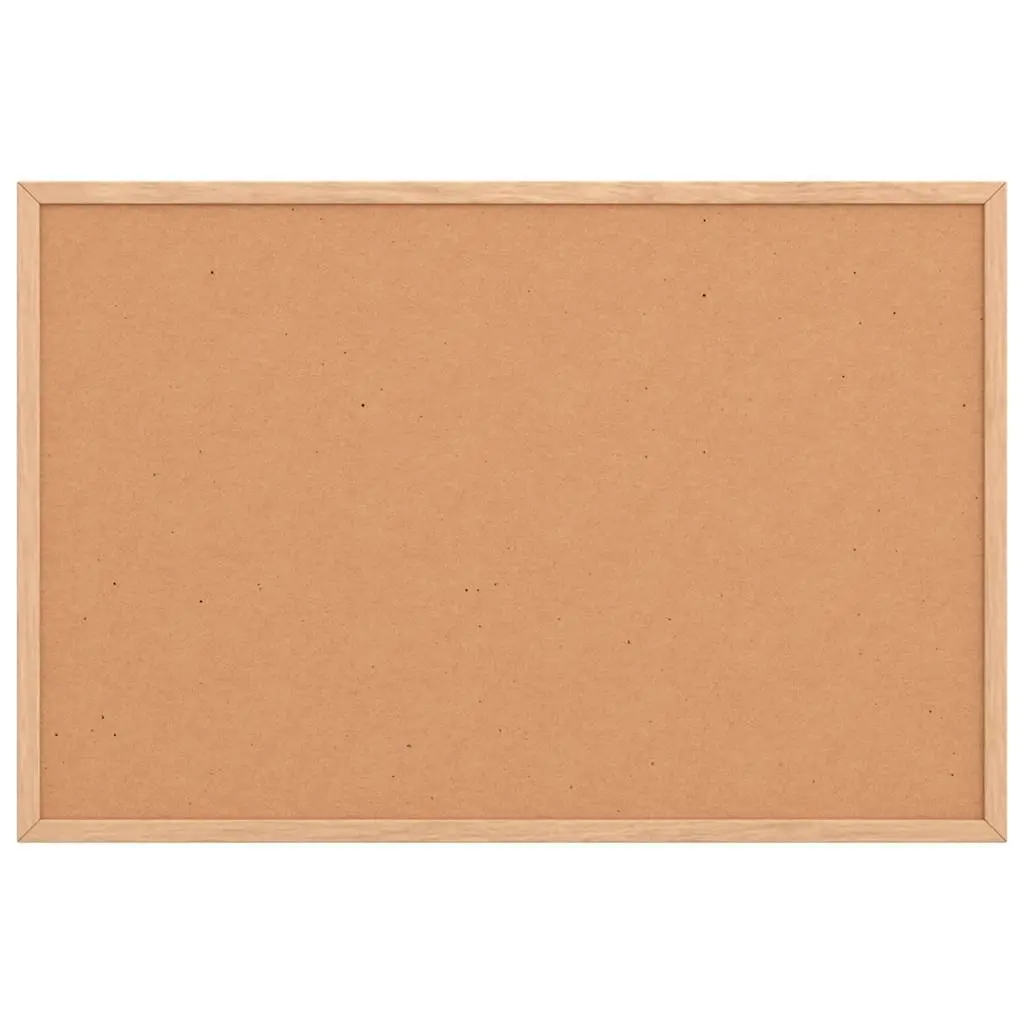 Cork Board Bulletin Board with Solid Pine Wood Frame 60x40cm Office Organization
