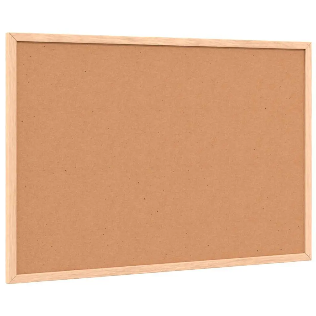 Cork Board Bulletin Board with Solid Pine Wood Frame 60x40cm Office Organization