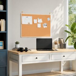 Cork Bulletin Board - 80 x 55 cm with Solid Pine Frame