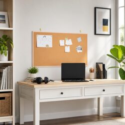 Cork Bulletin Board: 100x55 cm with Pine Wood Frame