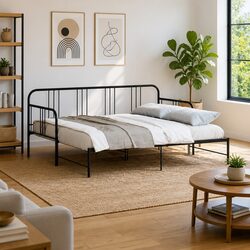 Specifications of Black Daybed with Trundle 92x187 cm