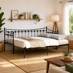 Specifications of Black Daybed with Trundle, 92x187cm