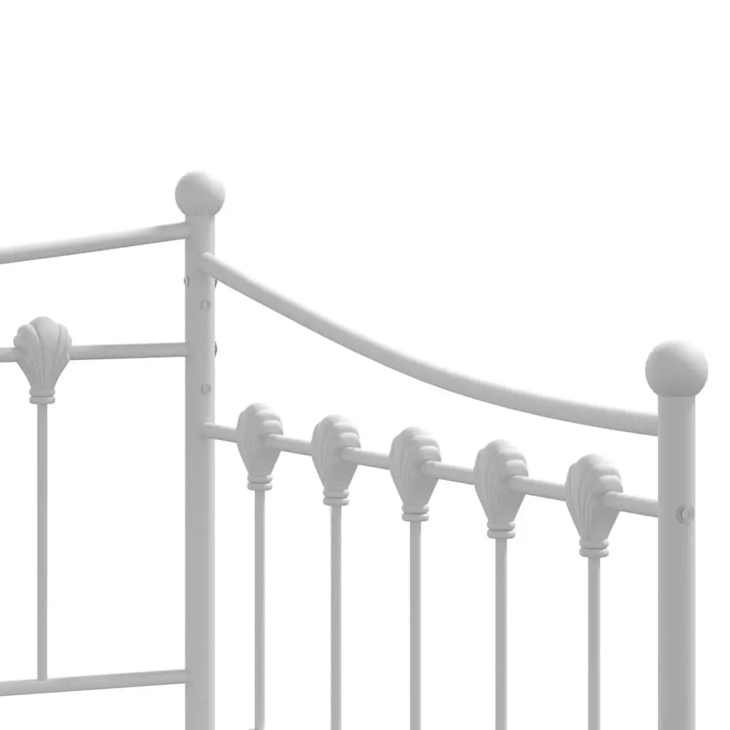 Daybed with Trundle for Living Room or Bedroom White 92x187cm Metal Frame