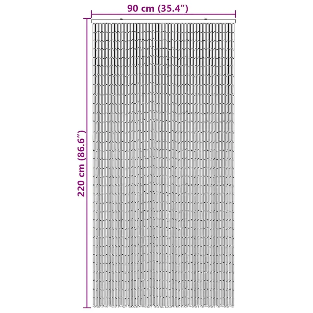 Insect Door Curtain for Home 90x220 cm Bamboo Fly Screen with Palm Tree Print