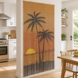 Insect Door Curtain Specifications: Palm Tree Print 100x200 cm