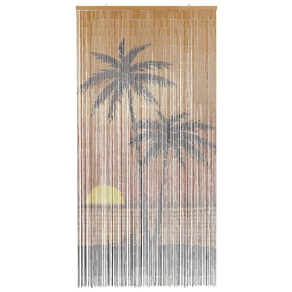 Insect Door Curtain Palm Tree Print 100x200 cm Bamboo Fly Screen Room Divider