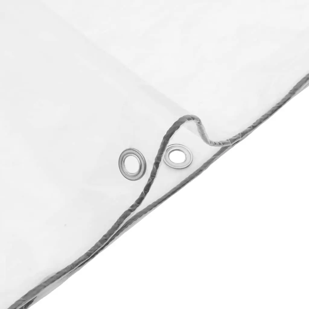 Clear Tarpaulin with Eyelets 3x8m Polyethylene Transparent Waterproof Cover