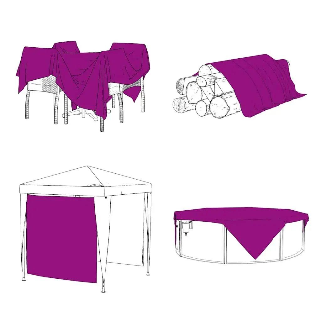 Clear Tarpaulin for Garden Outdoor Use 3x3 m Polyethylene Water-Resistant