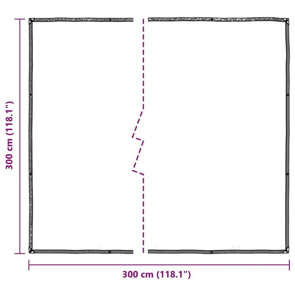 Clear Tarpaulin for Garden Outdoor Use 3x3 m Polyethylene Water-Resistant