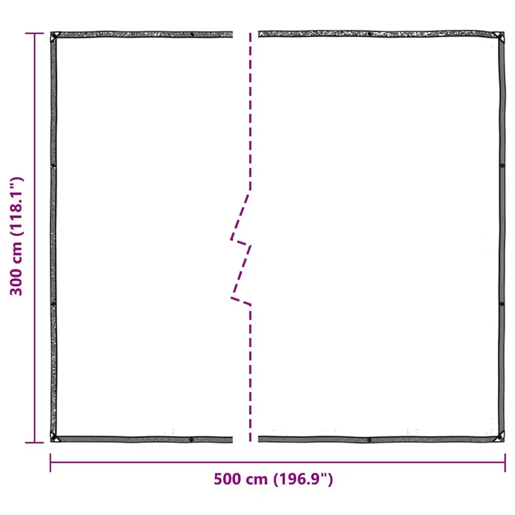 Clear Tarpaulin for Outdoor Use 3x5 m Waterproof Polyethylene Cover