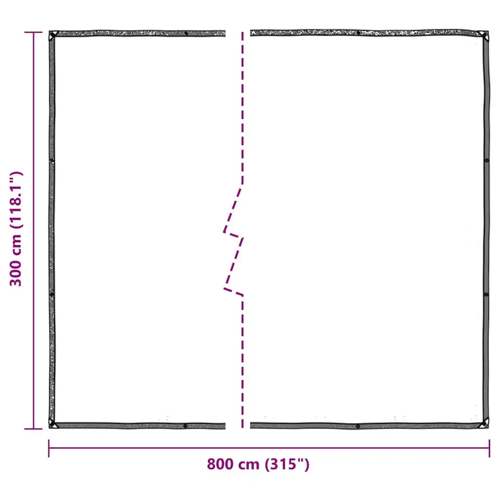 Clear Tarpaulin Sheet 3x8m with Eyelets