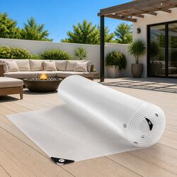 Clear PVC Tarpaulin with Eyelets 3x8 m Waterproof Outdoor Garden Furniture Cover