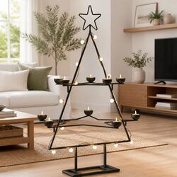 Specifications of the 75cm Black Metal Christmas Tree