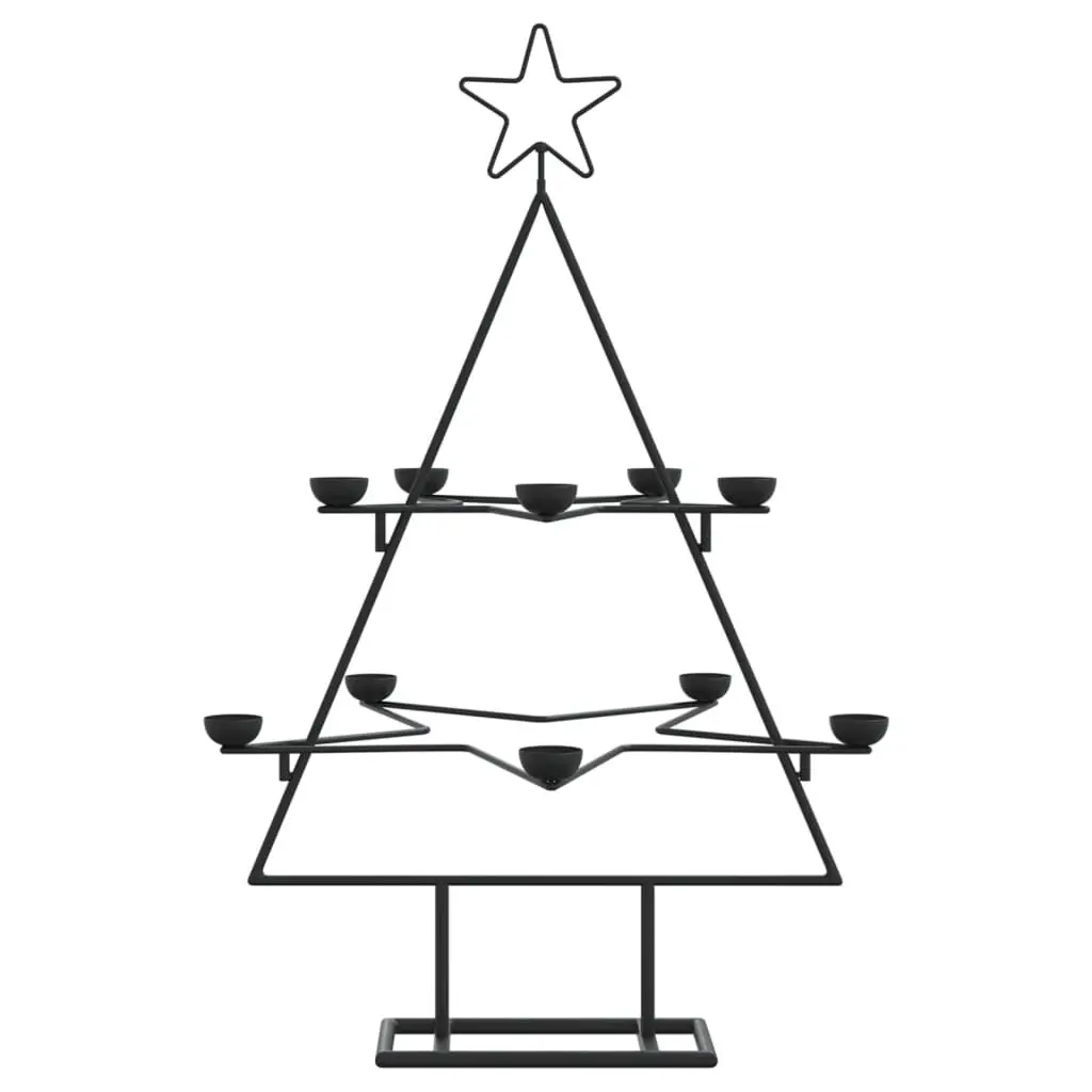 75cm Black Metal Christmas Tree