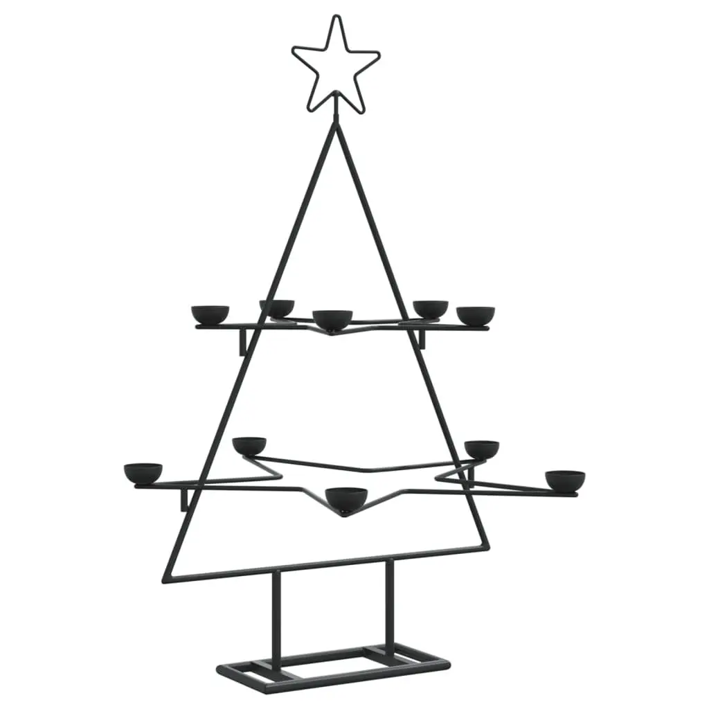 75cm Black Metal Christmas Tree