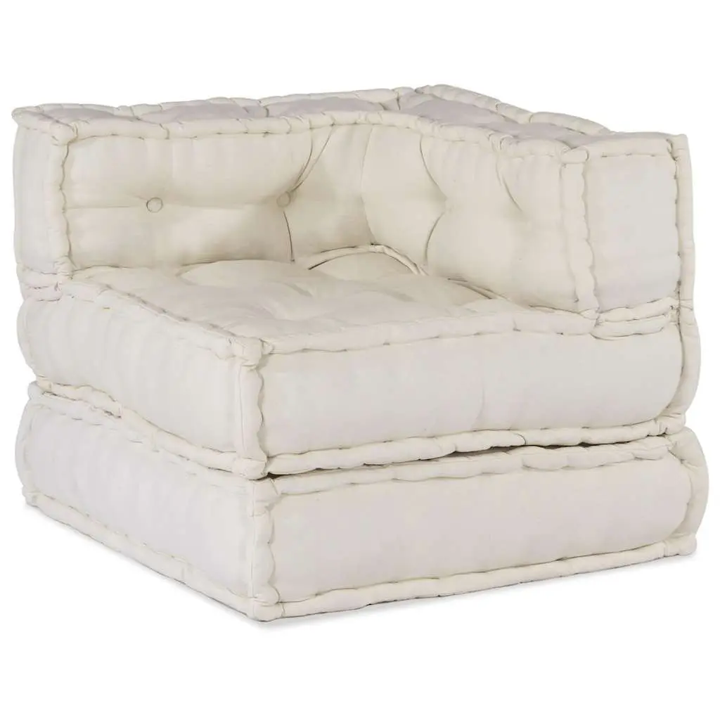 Modular Sofa Unit Floor Cushion Cream 70x70x54 Soft Seating Lounge
