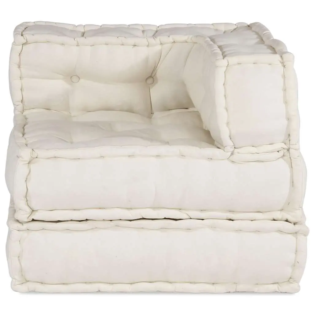 Modular Sofa Unit Floor Cushion Cream 70x70x54 Soft Seating Lounge