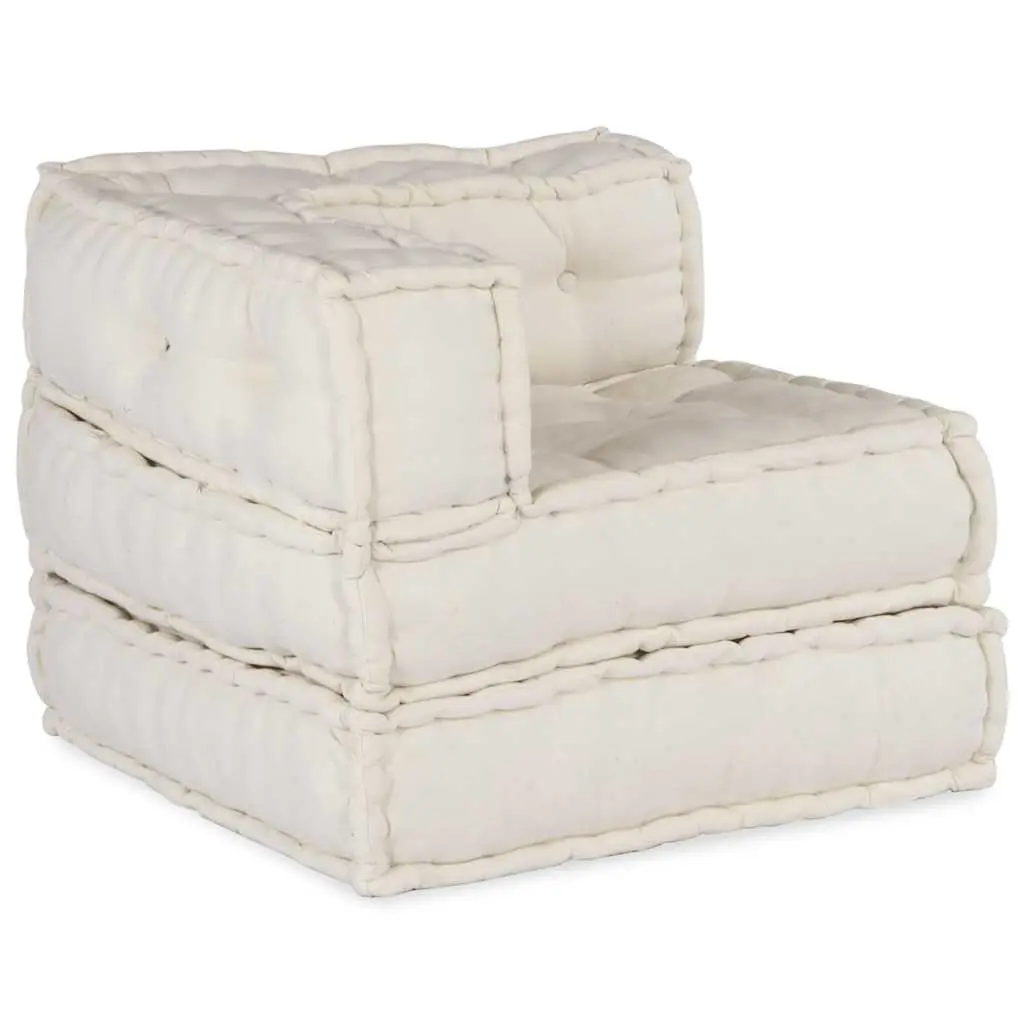 Modular Sofa Unit Floor Cushion Cream 70x70x54 Soft Seating Lounge