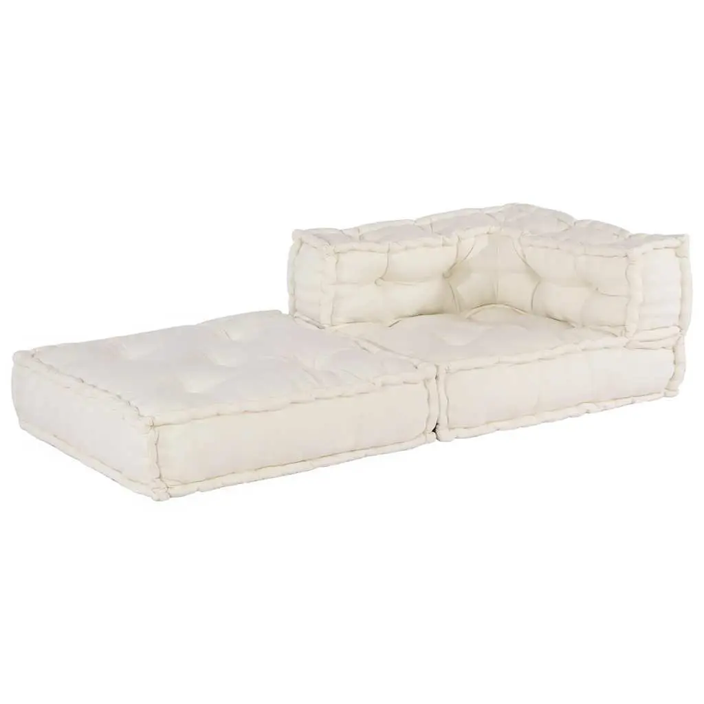 Modular Sofa Unit Floor Cushion Cream 70x70x54 Soft Seating Lounge