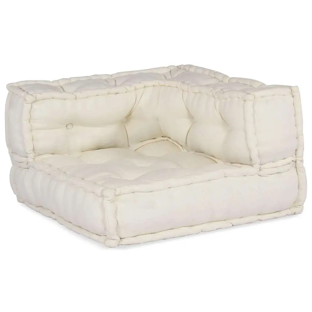 Modular Sofa Unit Floor Cushion Cream 70x70x54 Soft Seating Lounge