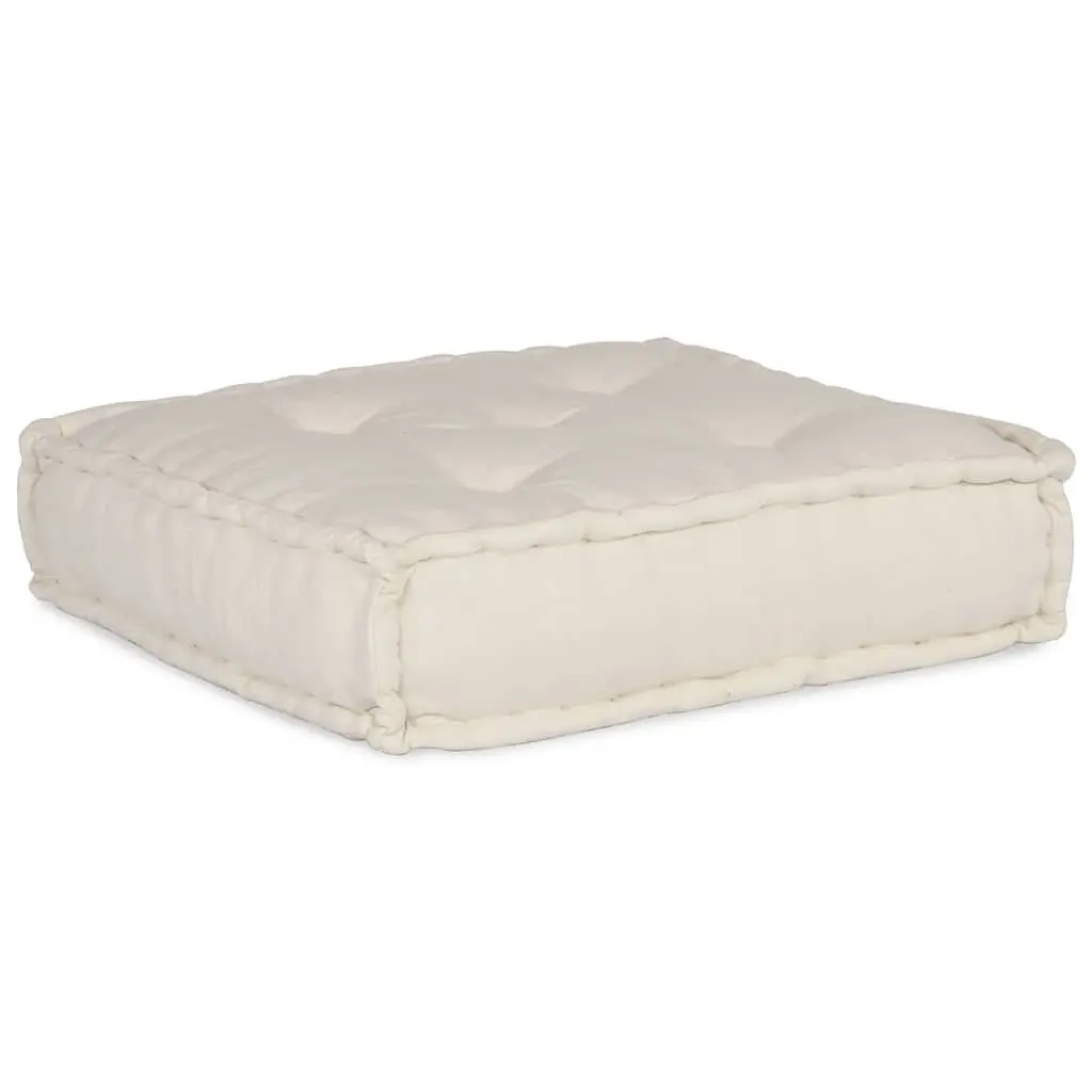 Modular Sofa Unit Floor Cushion Seat Cream 70x70x36 Flexible Reconfigurable