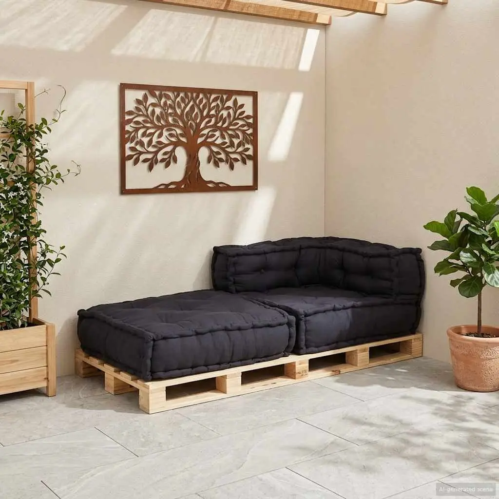 Modular Sofa Unit Floor Cushion Anthracite Lounge Seating Versatile Comfort