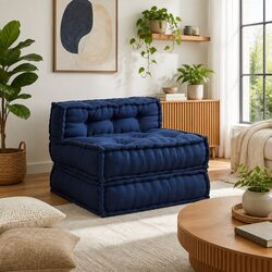 Specifications of Indigo Fabric Modular Sofa Unit 70x70x56cm