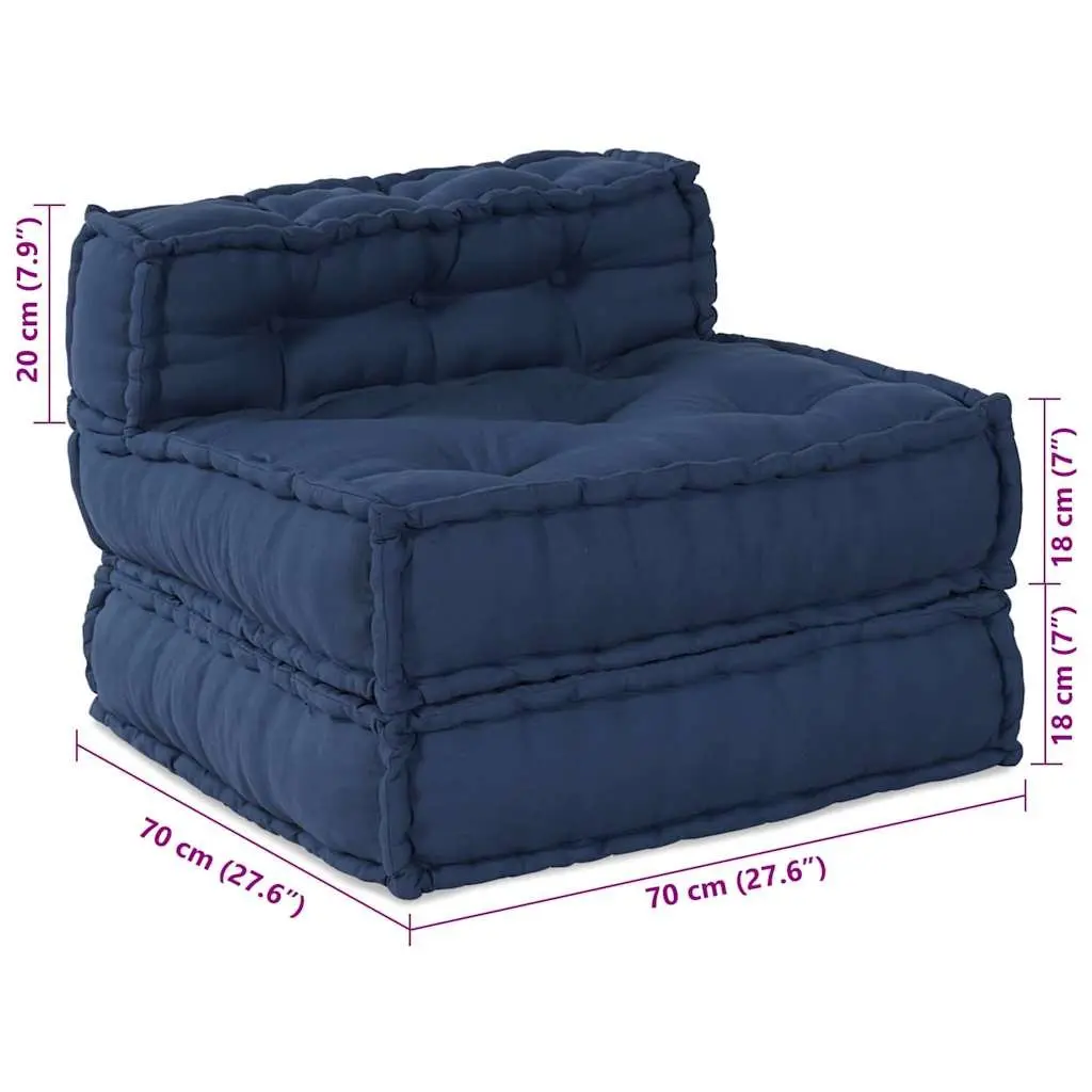 Modular Sofa Unit Indoor Outdoor Use 70x70x56cm Fabric Cushion