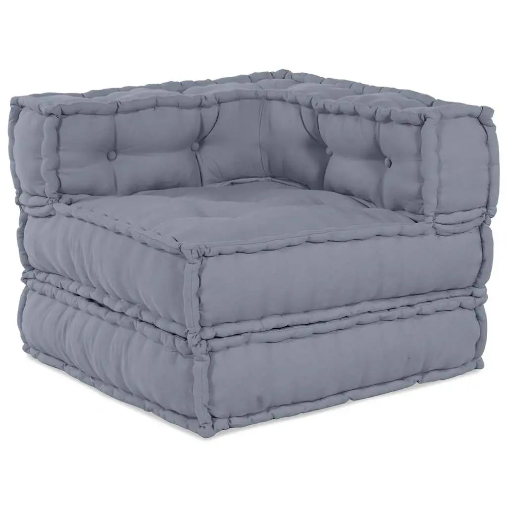 Grey Modular Sofa Unit 70x70x56cm with Fabric Cushion