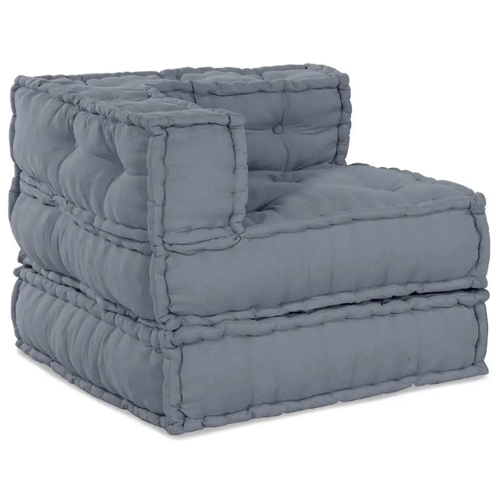 Grey Modular Sofa Unit 70x70x56cm with Fabric Cushion