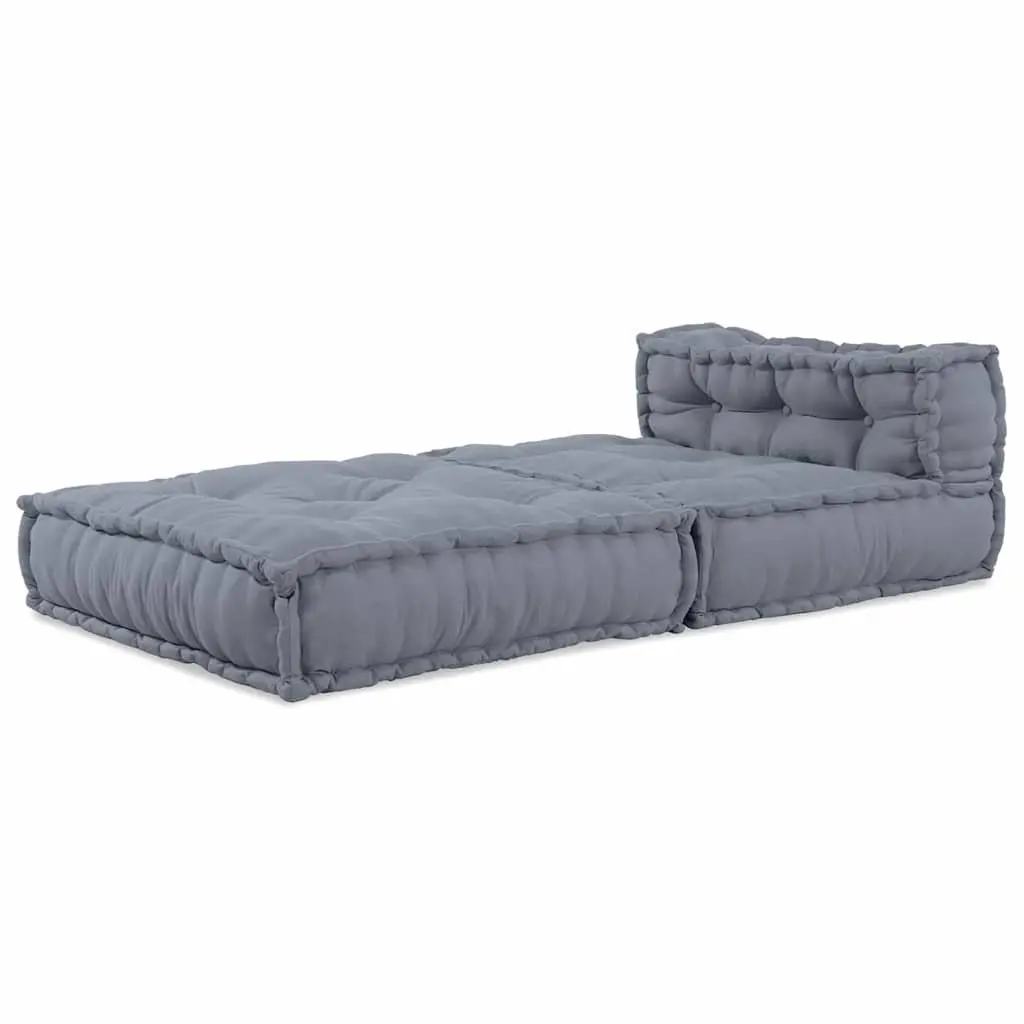 Modular Sofa Unit Grey 70x70x56cm Fabric Cushion Seating Indoor Outdoor Lounge