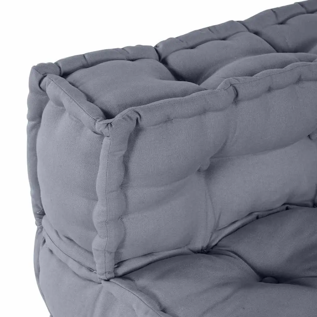 Modular Sofa Unit Grey 70x70x56cm Fabric Cushion Seating Indoor Outdoor Lounge