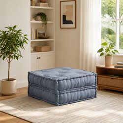 Grey Modular Sofa Unit: 70x70x36 cm with Foam Filling