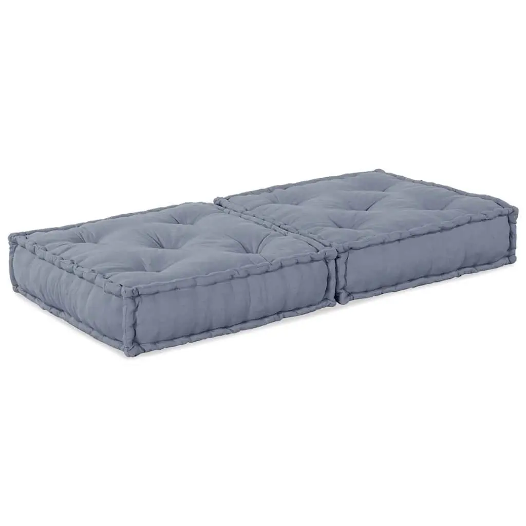 Modular Sofa Unit Indoor Outdoor Grey 70x70x36cm Fabric Cushion