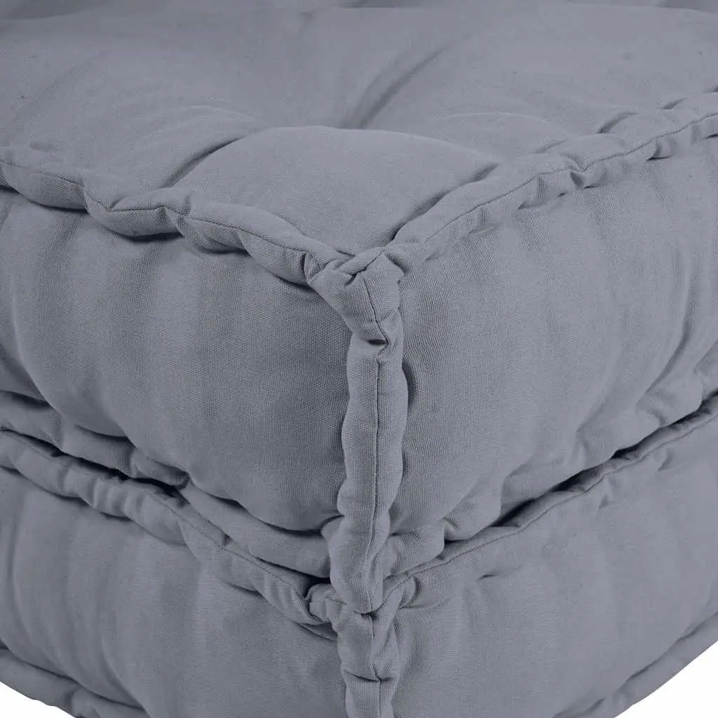 Modular Sofa Unit Indoor Outdoor Grey 70x70x36cm Fabric Cushion