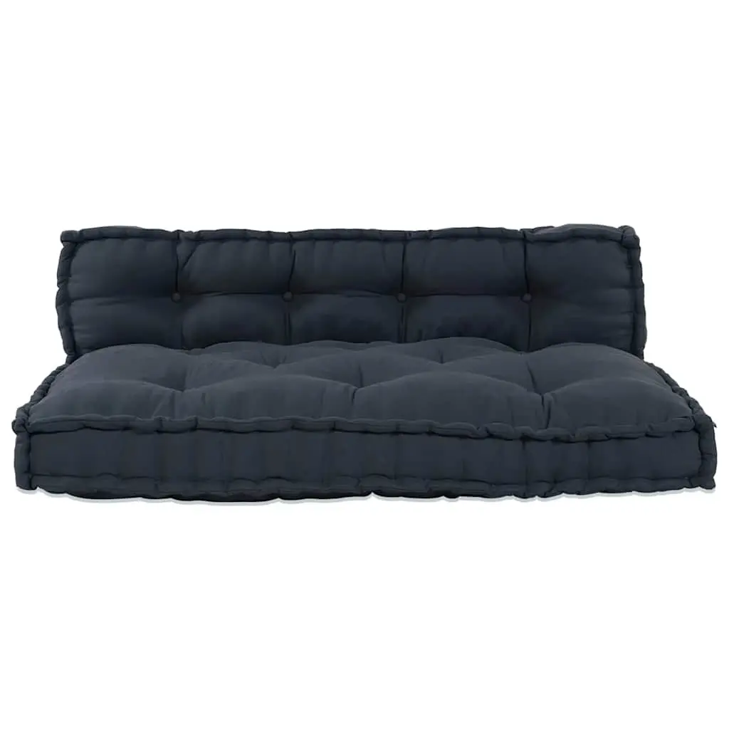 Pallet Sofa Cushion Set for Living Room Patio Outdoor 120 x 80 x 38 cm Anthracite Fabric Upholstery Modern