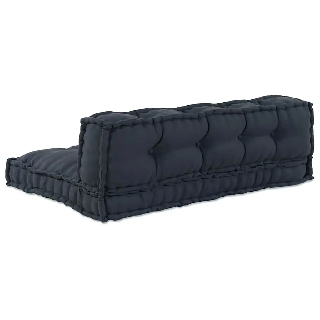 Pallet Sofa Cushion Set for Living Room Patio Outdoor 120 x 80 x 38 cm Anthracite Fabric Upholstery Modern